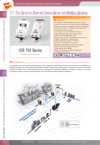 Thumbnail of document TDS 700 Series Specsheet 18932
